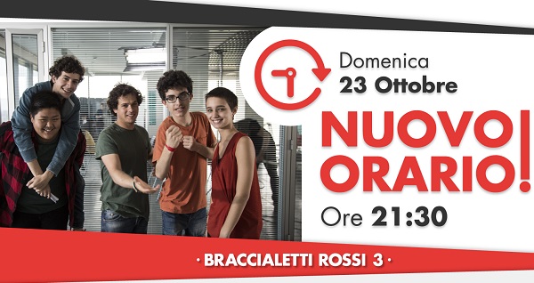 Ascolti Tv domenica 23 ottobre 2016. Il dato di Braccialetti Rossi è basso anche con la partenza posticipata